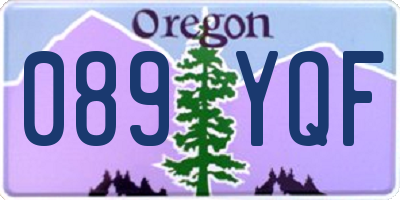 OR license plate 089YQF