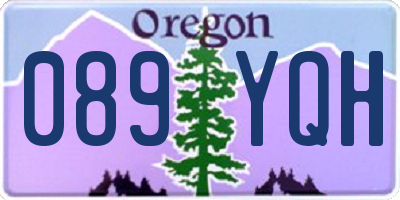 OR license plate 089YQH