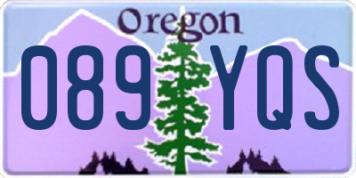 OR license plate 089YQS