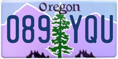 OR license plate 089YQU