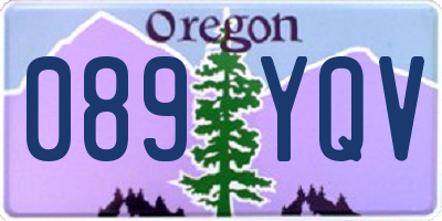 OR license plate 089YQV