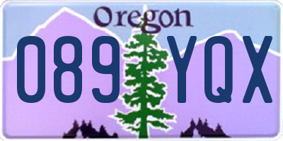 OR license plate 089YQX
