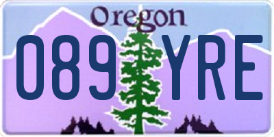 OR license plate 089YRE
