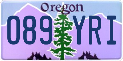 OR license plate 089YRI