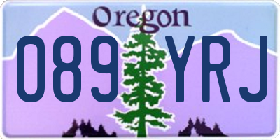 OR license plate 089YRJ