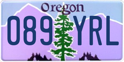 OR license plate 089YRL