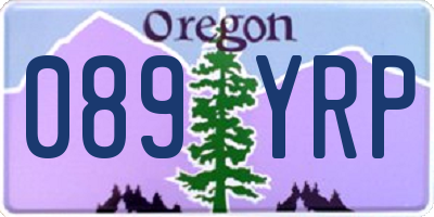 OR license plate 089YRP