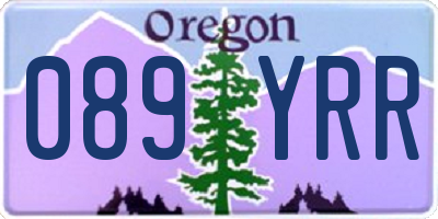OR license plate 089YRR