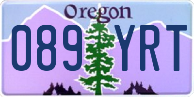 OR license plate 089YRT