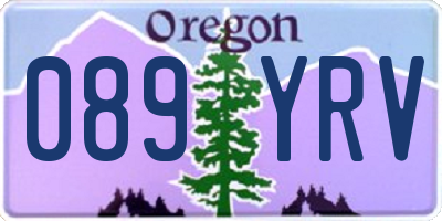 OR license plate 089YRV