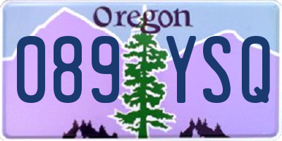 OR license plate 089YSQ