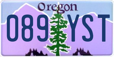 OR license plate 089YST