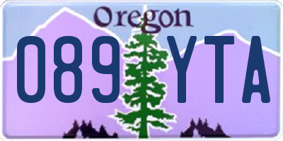 OR license plate 089YTA