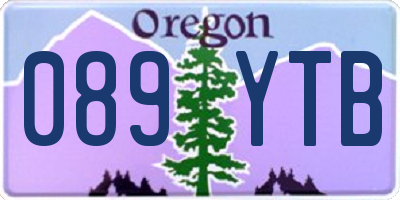 OR license plate 089YTB