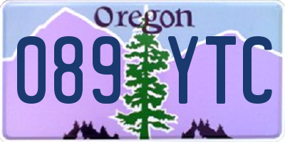 OR license plate 089YTC