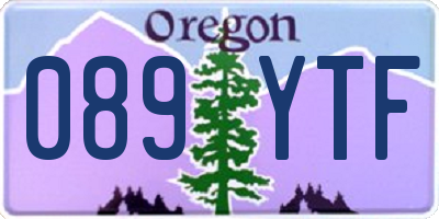 OR license plate 089YTF