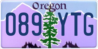 OR license plate 089YTG