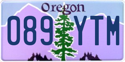 OR license plate 089YTM