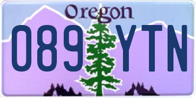 OR license plate 089YTN