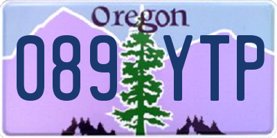 OR license plate 089YTP