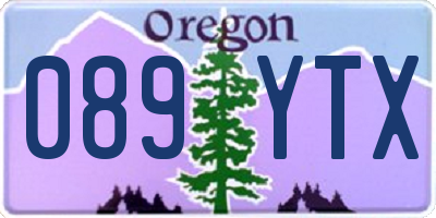 OR license plate 089YTX