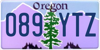 OR license plate 089YTZ