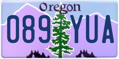 OR license plate 089YUA