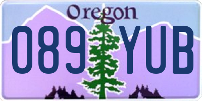 OR license plate 089YUB