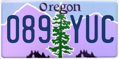 OR license plate 089YUC