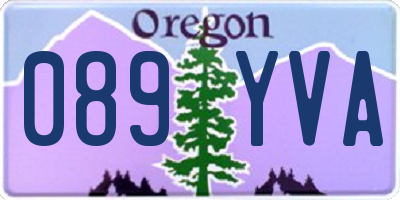 OR license plate 089YVA