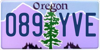 OR license plate 089YVE