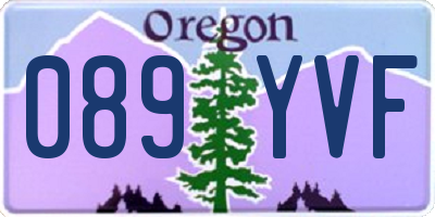 OR license plate 089YVF
