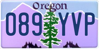 OR license plate 089YVP