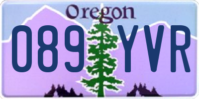 OR license plate 089YVR