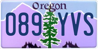 OR license plate 089YVS