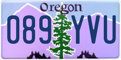 OR license plate 089YVU