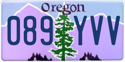 OR license plate 089YVV