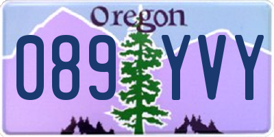 OR license plate 089YVY