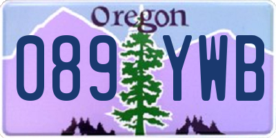 OR license plate 089YWB