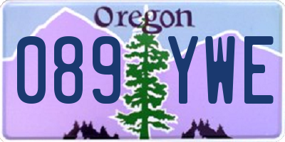 OR license plate 089YWE