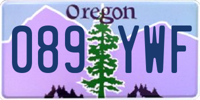 OR license plate 089YWF