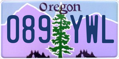 OR license plate 089YWL