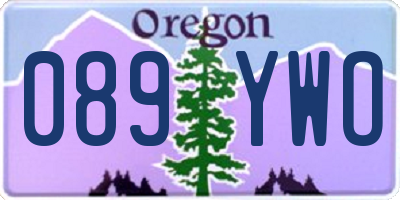 OR license plate 089YWO