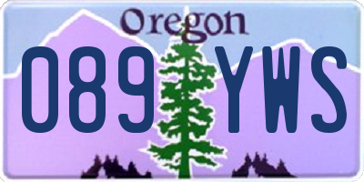 OR license plate 089YWS
