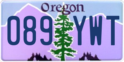 OR license plate 089YWT