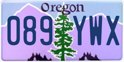 OR license plate 089YWX