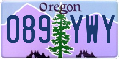 OR license plate 089YWY