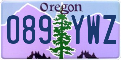 OR license plate 089YWZ