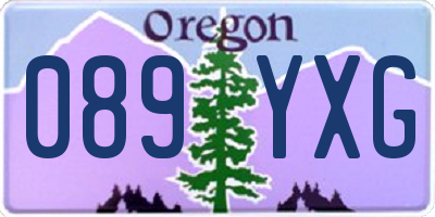 OR license plate 089YXG