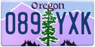 OR license plate 089YXK